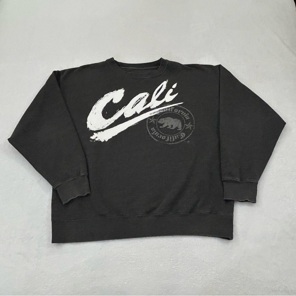 California Republic Cali Bear Dark Gray Pullover Crewneck Sweatshirt Men’s XL
